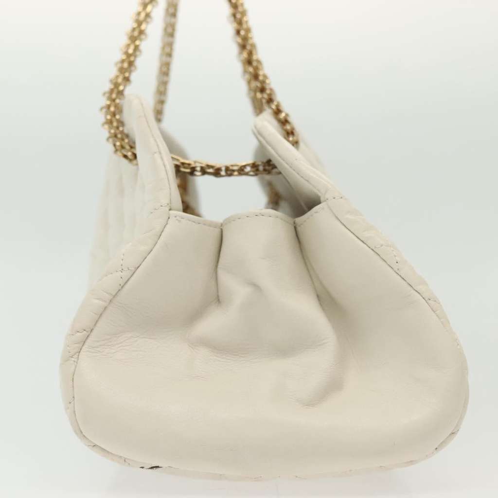 Chanel Just Mademoiselle Bag White Leather Good condition - Inside View