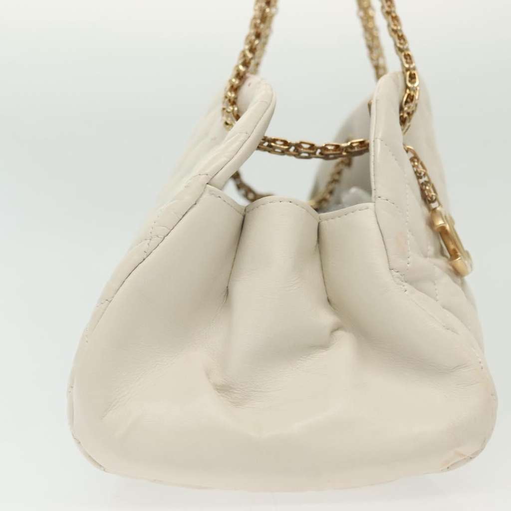 Chanel Just Mademoiselle Bag White Leather Good condition - Model View