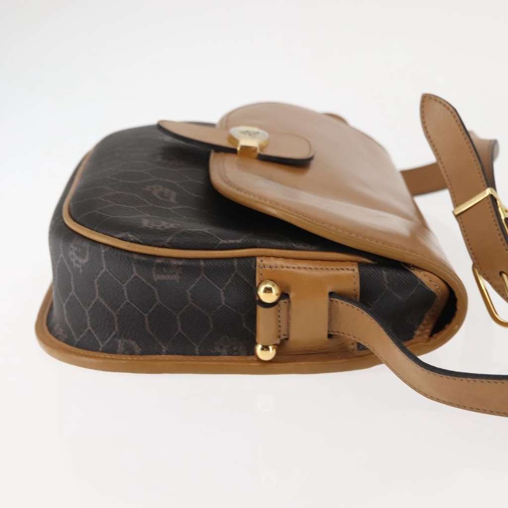 Christian Dior Vintage Honeycomb Shoulder Bag Brown Canvas Good condition - Inside View