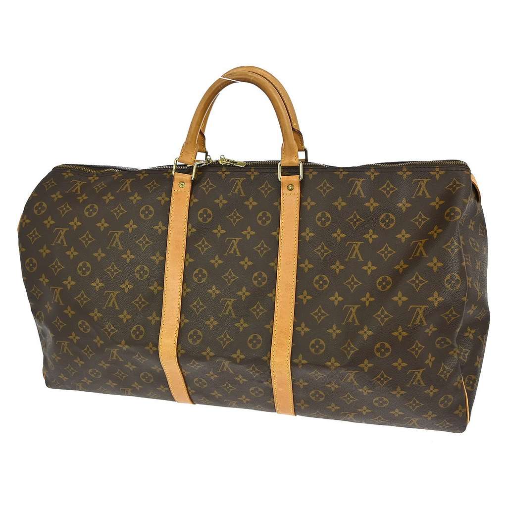 Louis Vuitton Keepall Bag Brown Canvas Good condition - Back View