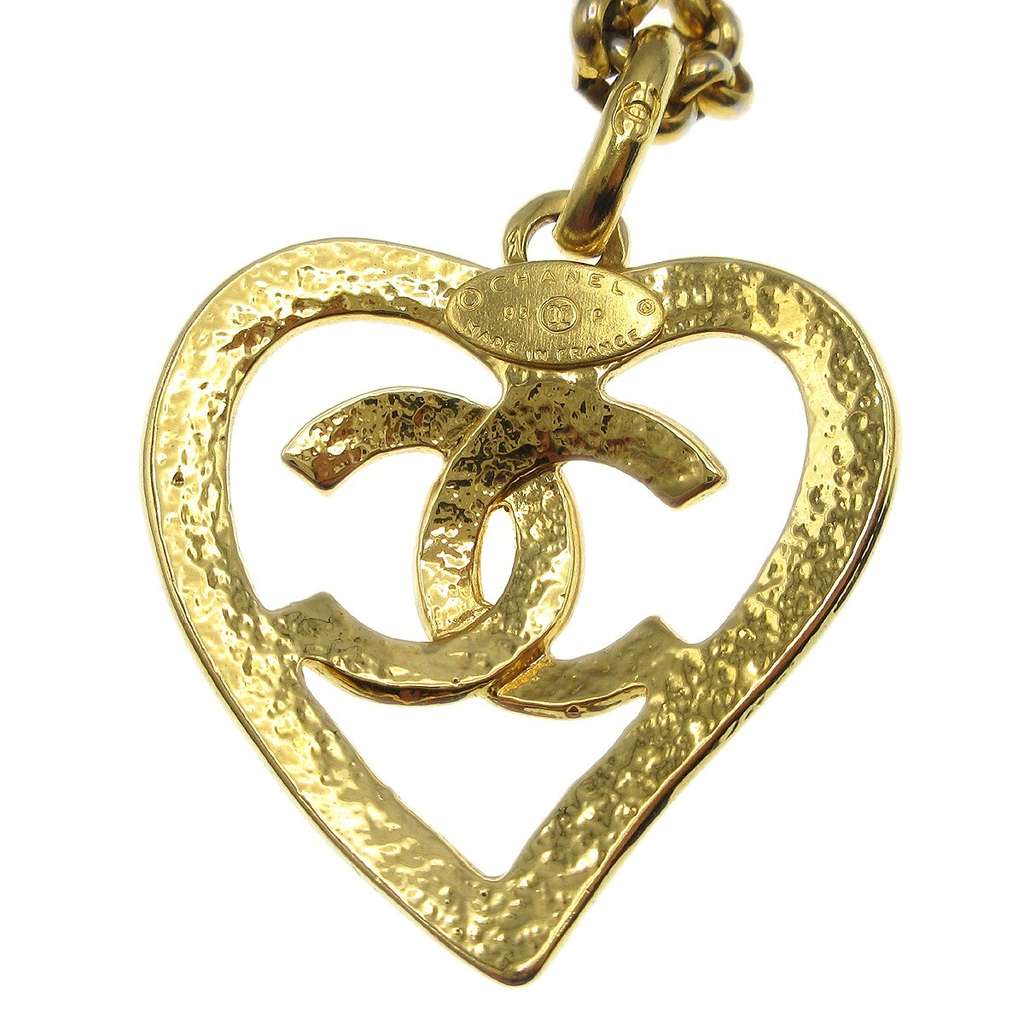 Chanel CC Heart Pendant Gold Good condition - Inside View