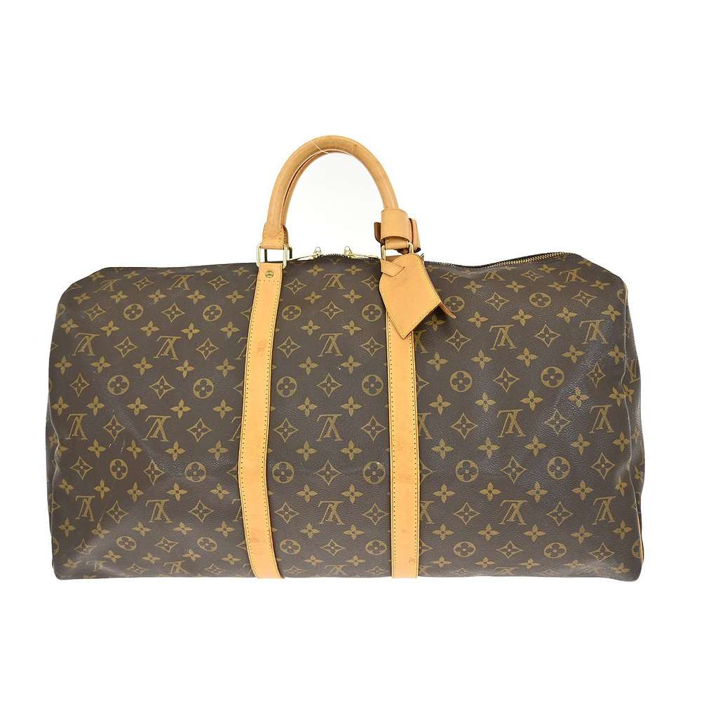 Louis Vuitton Keepall Bag Brown Canvas Fair condition - Back View