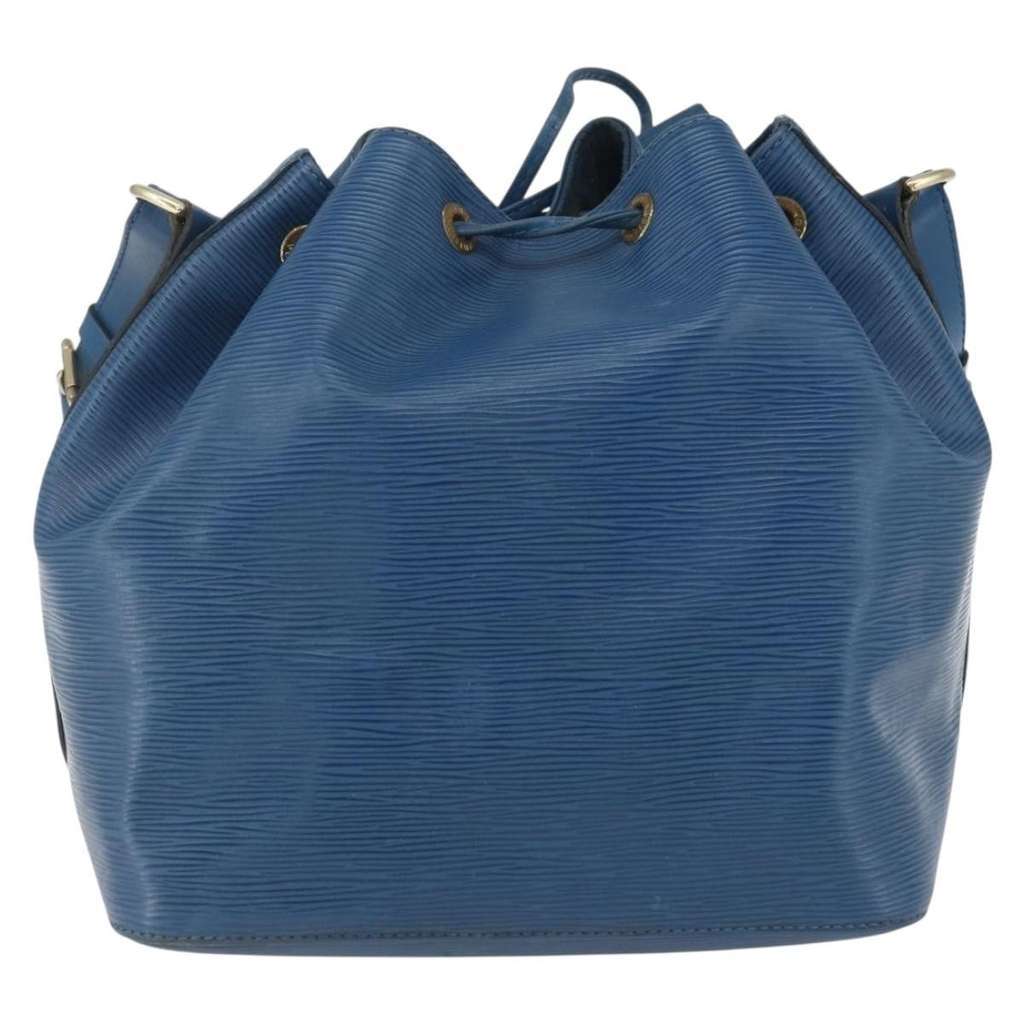 Louis Vuitton Petit Noe Handbag Blue Leather Fair condition - Back View