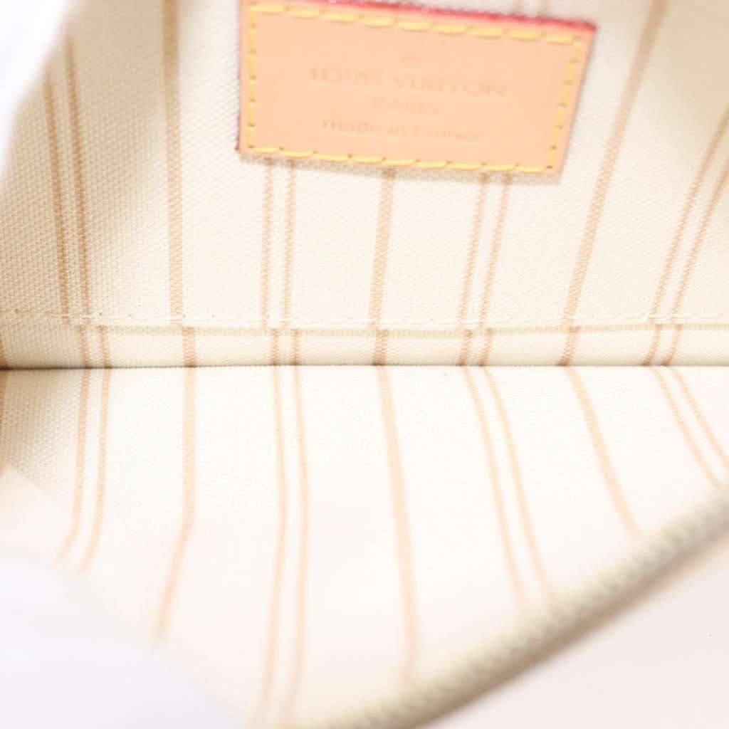 Louis Vuitton Neverfull Pochette White Canvas Good condition - Box View