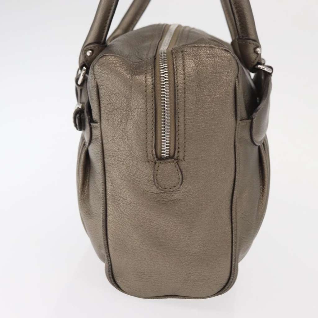 Salvatore Ferragamo Gancini Buckle Shoulder Bag Gold Leather Good condition - Inside View