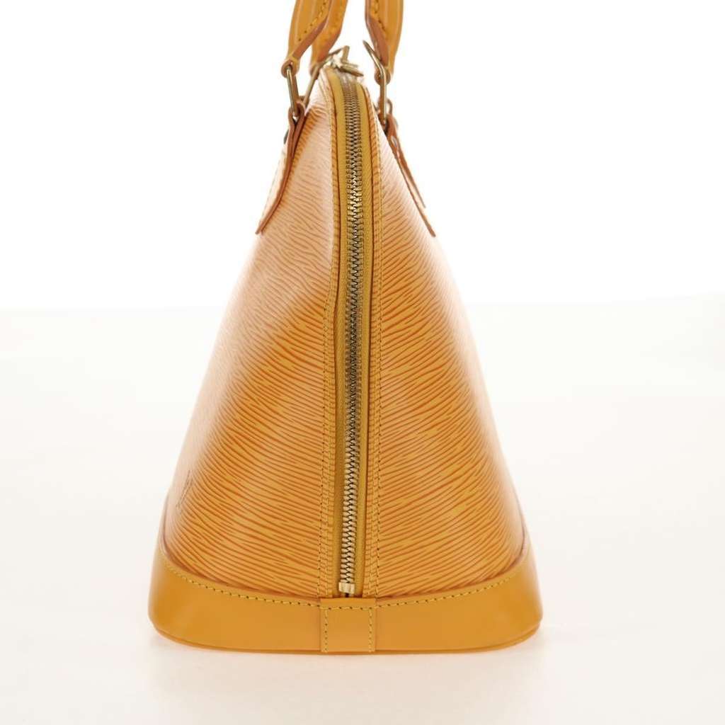 Louis Vuitton Alma Handbag Yellow Leather Good condition - Inside View