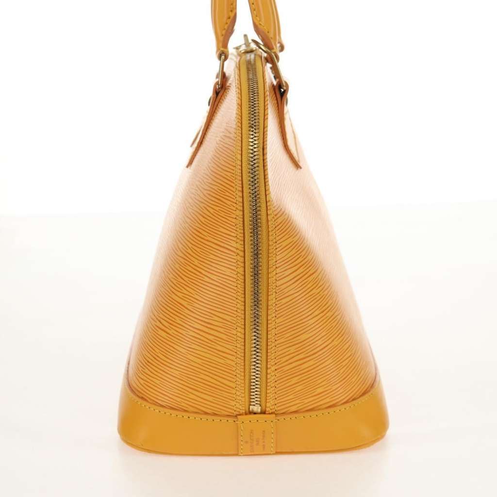 Louis Vuitton Alma Handbag Yellow Leather Good condition - Model View