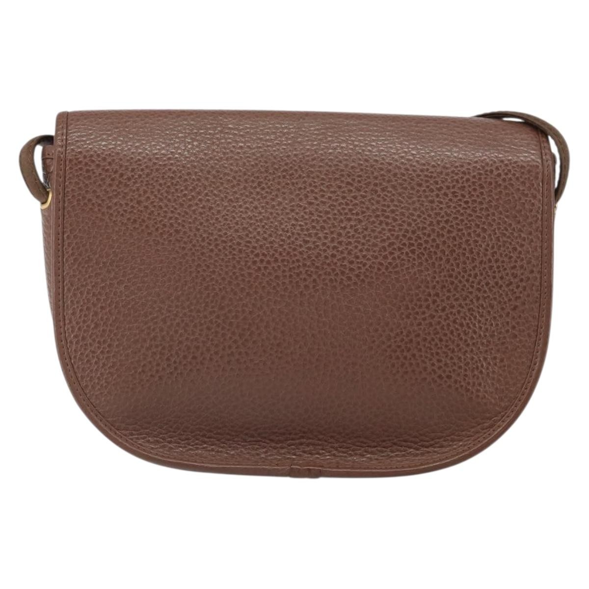 Christian Dior Vintage CD Flap Shoulder Bag Brown Leather Good condition - Back View