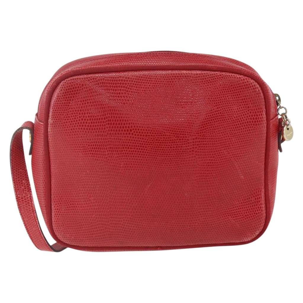 Salvatore Ferragamo Vara Bow camera Shoulder Bag Red Leather Good condition - Back View