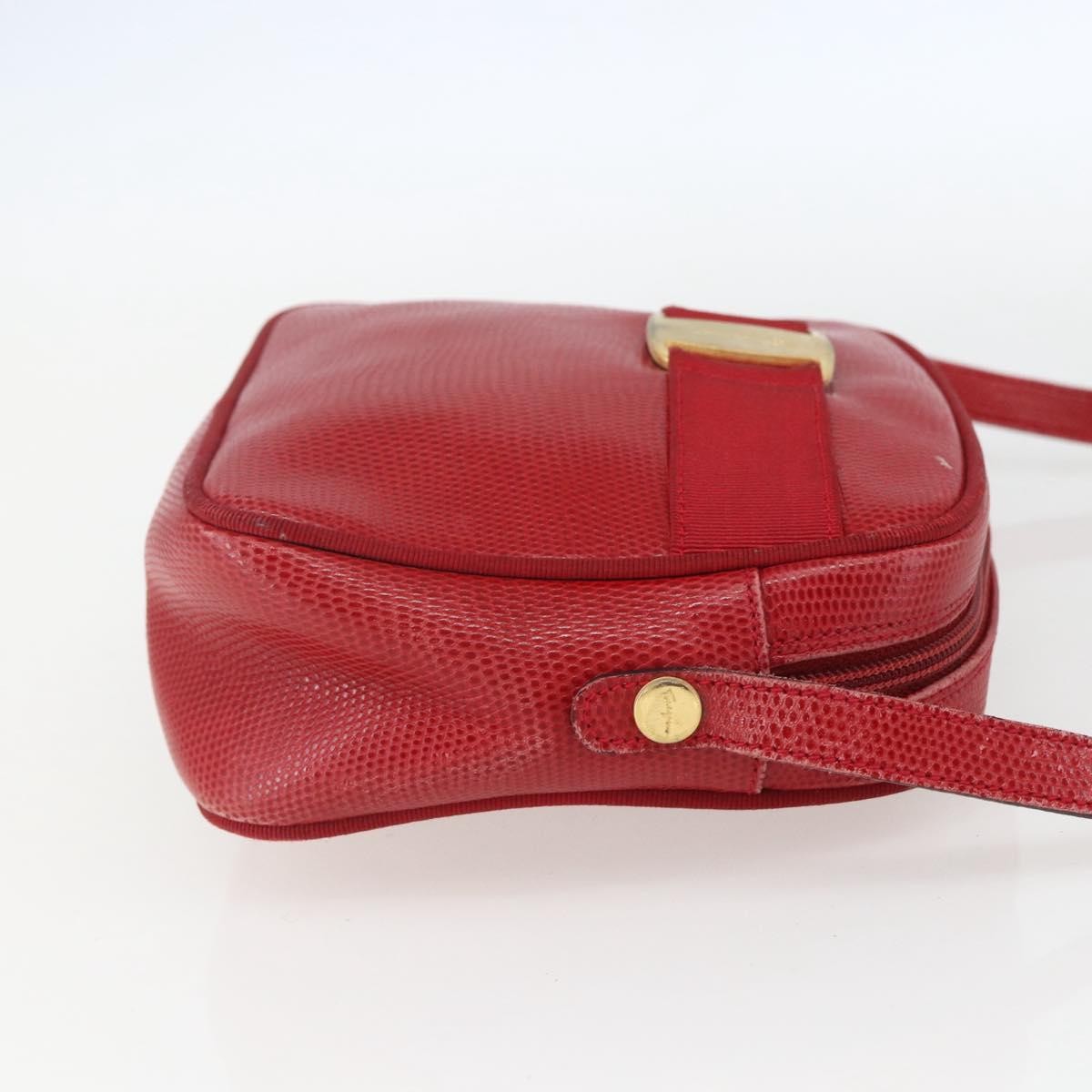 Salvatore Ferragamo Vara Bow camera Shoulder Bag Red Leather Good condition - Inside View
