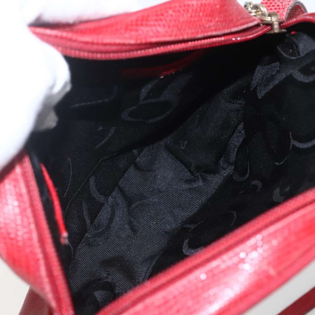 Salvatore Ferragamo Vara Bow camera Shoulder Bag Red Leather Good condition - Box View