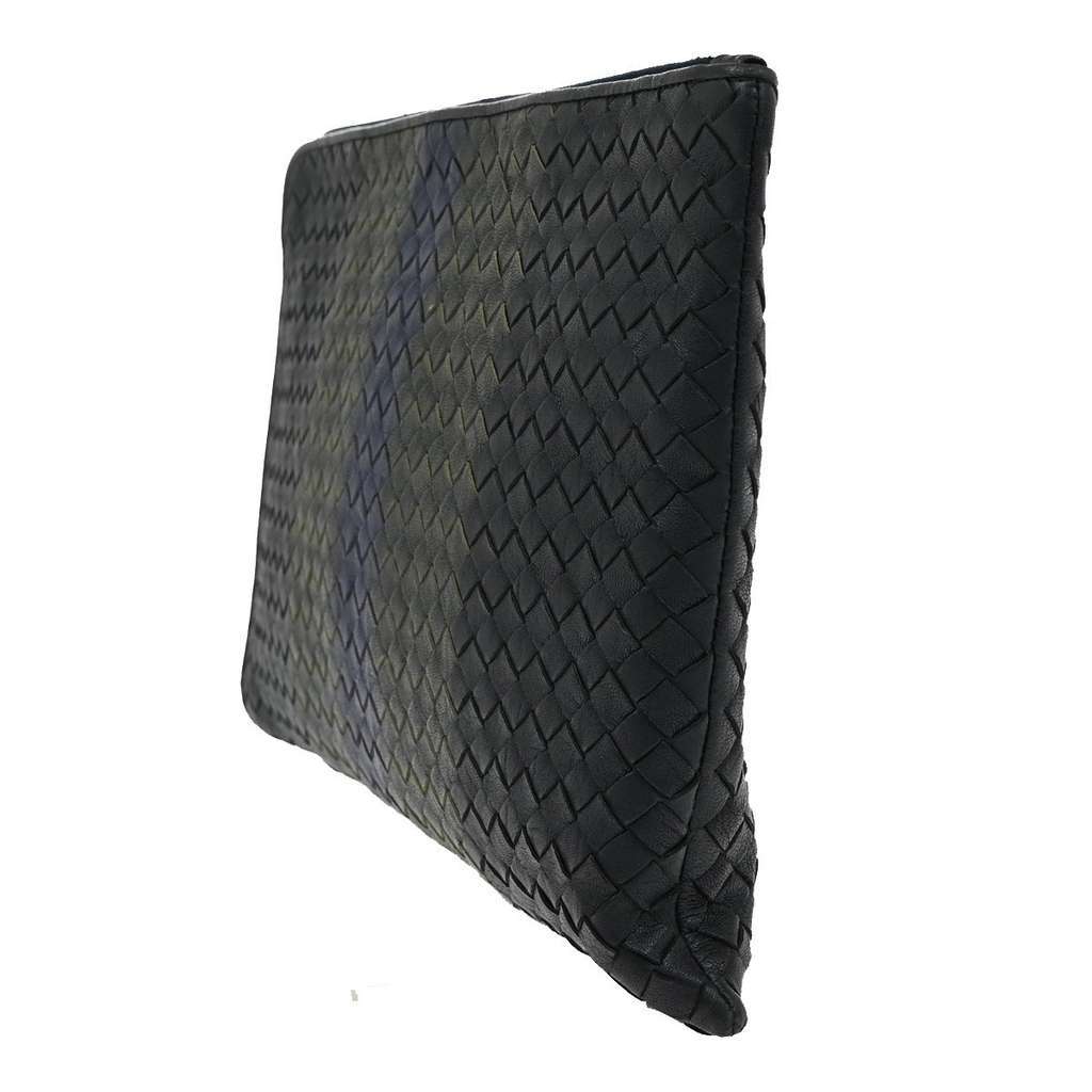 Bottega Veneta Portfolio Pouch Black Leather Good condition - Inside View