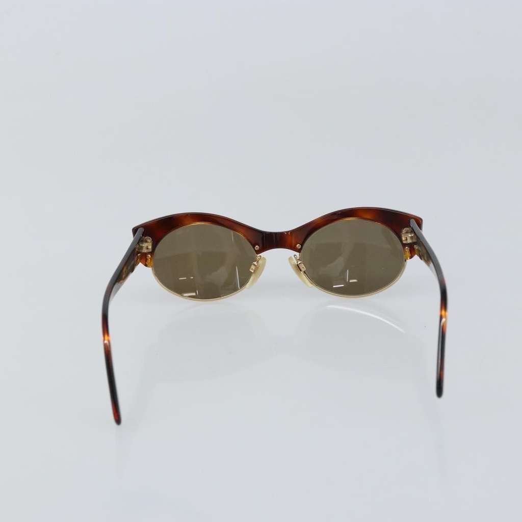 Chanel Logo CC Sunglasses Brown Plastic Good condition - Back View