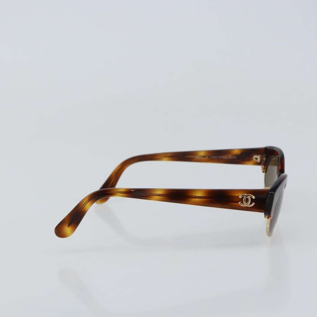 Chanel Logo CC Sunglasses Brown Plastic Good condition - Inside View