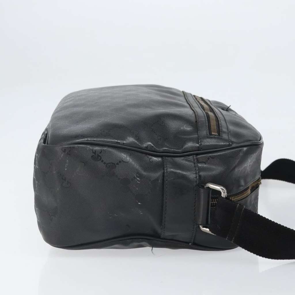Gucci Zip Messenger Bag Black Canvas Fair condition - Inside View