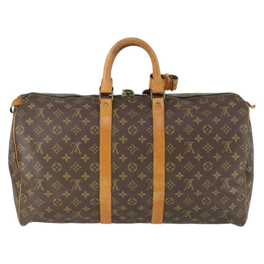 Louis Vuitton Keepall Bag Brown Canvas Fair condition - Back View