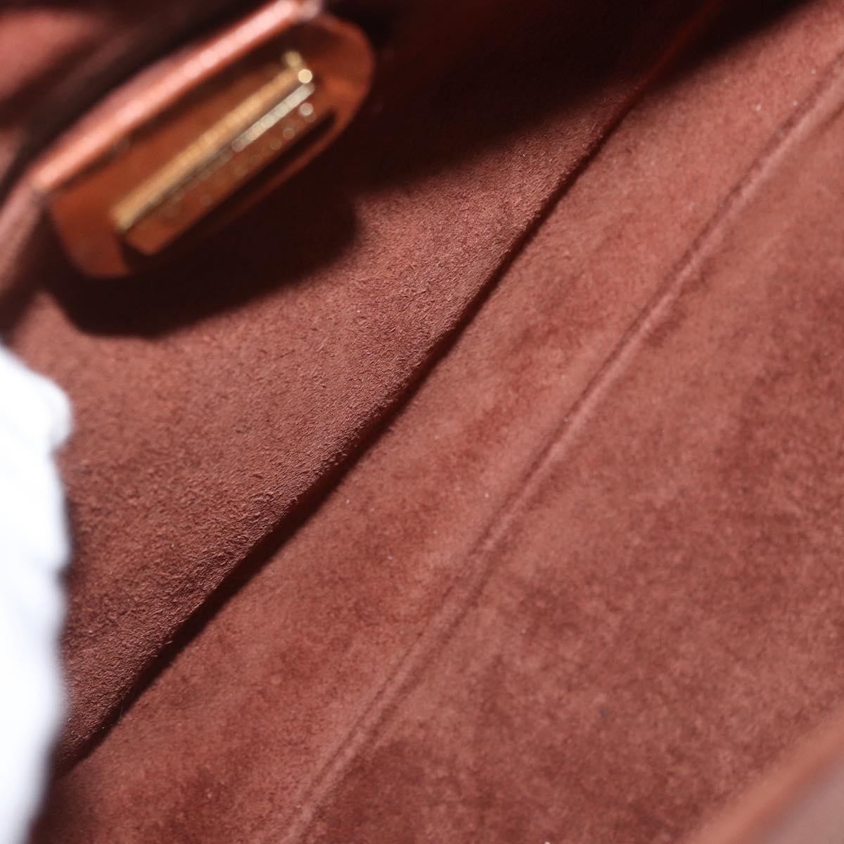 Gucci Vintage Handbag Brown Leather Good condition - Box View