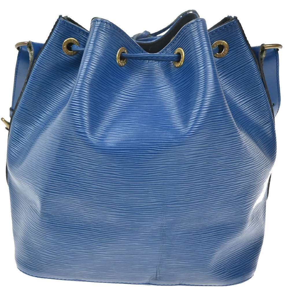 Louis Vuitton Petit Noe Handbag Blue Leather Fair condition - Back View