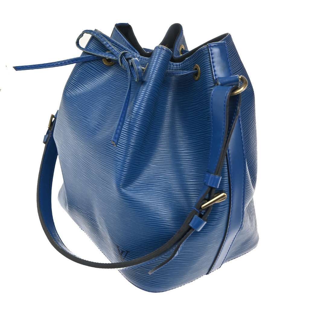 Louis Vuitton Petit Noe Handbag Blue Leather Fair condition - Inside View