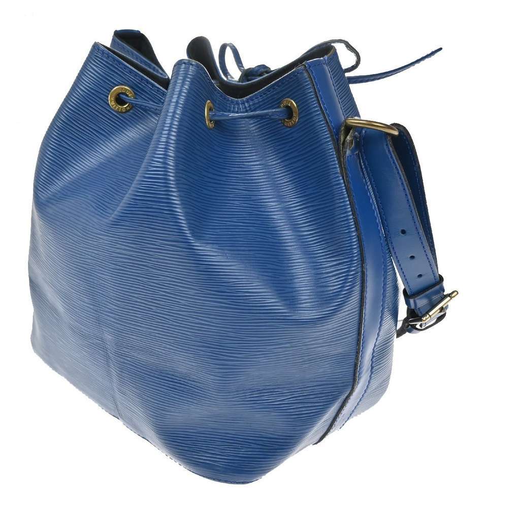 Louis Vuitton Petit Noe Handbag Blue Leather Fair condition - Model View