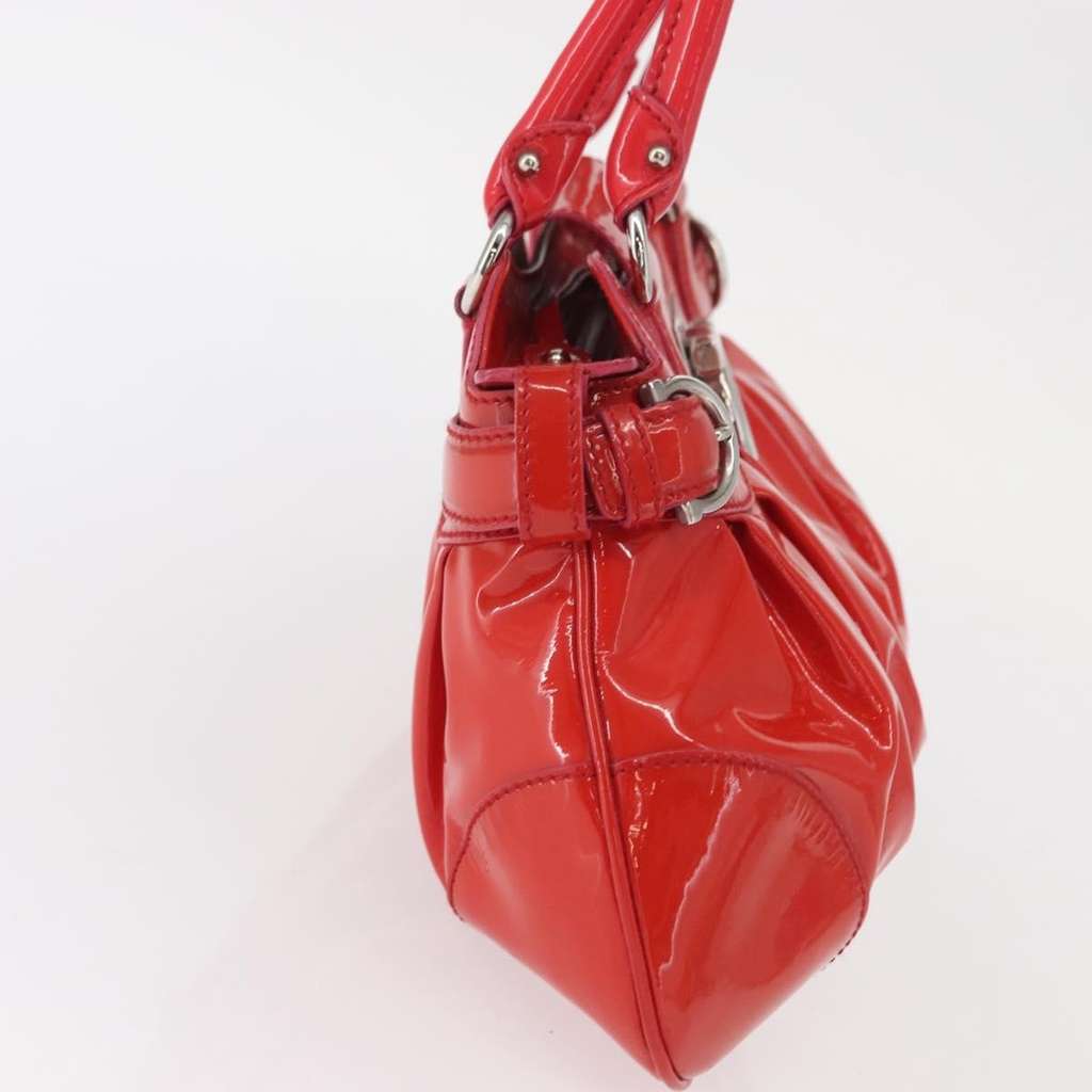 Salvatore Ferragamo Gancini handbag Red Good condition - Model View