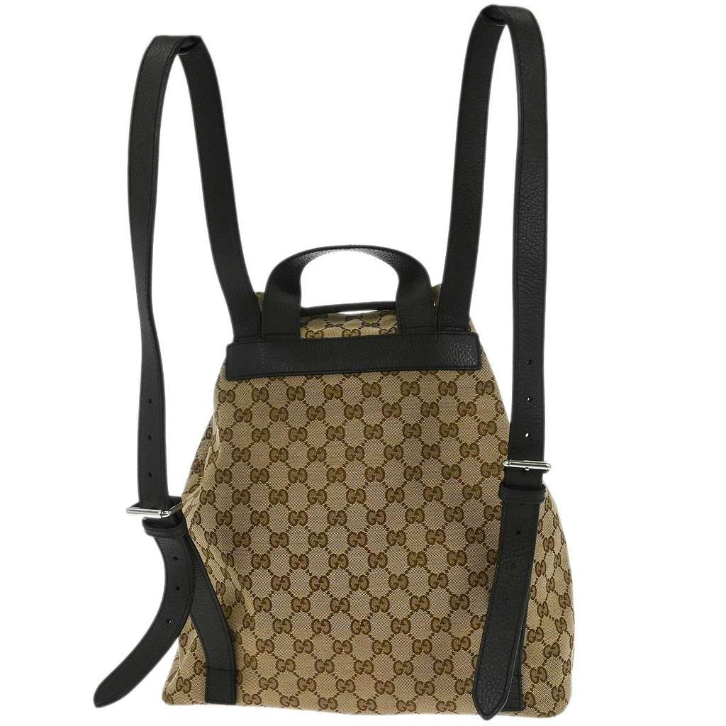 Gucci Drawstring Backpack Brown Canvas Good condition - Back View