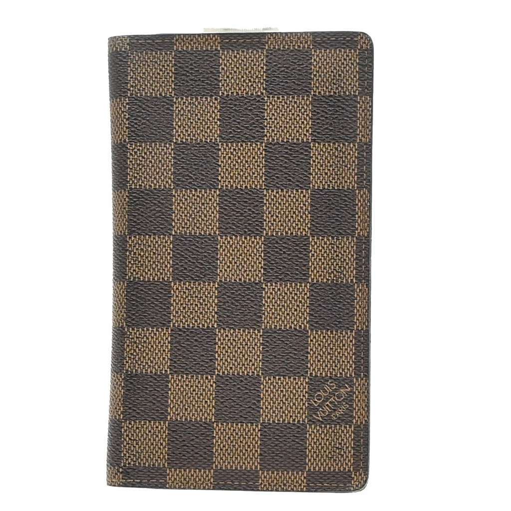 Louis Vuitton Checkbook Cover Brown Canvas Good condition - Back View