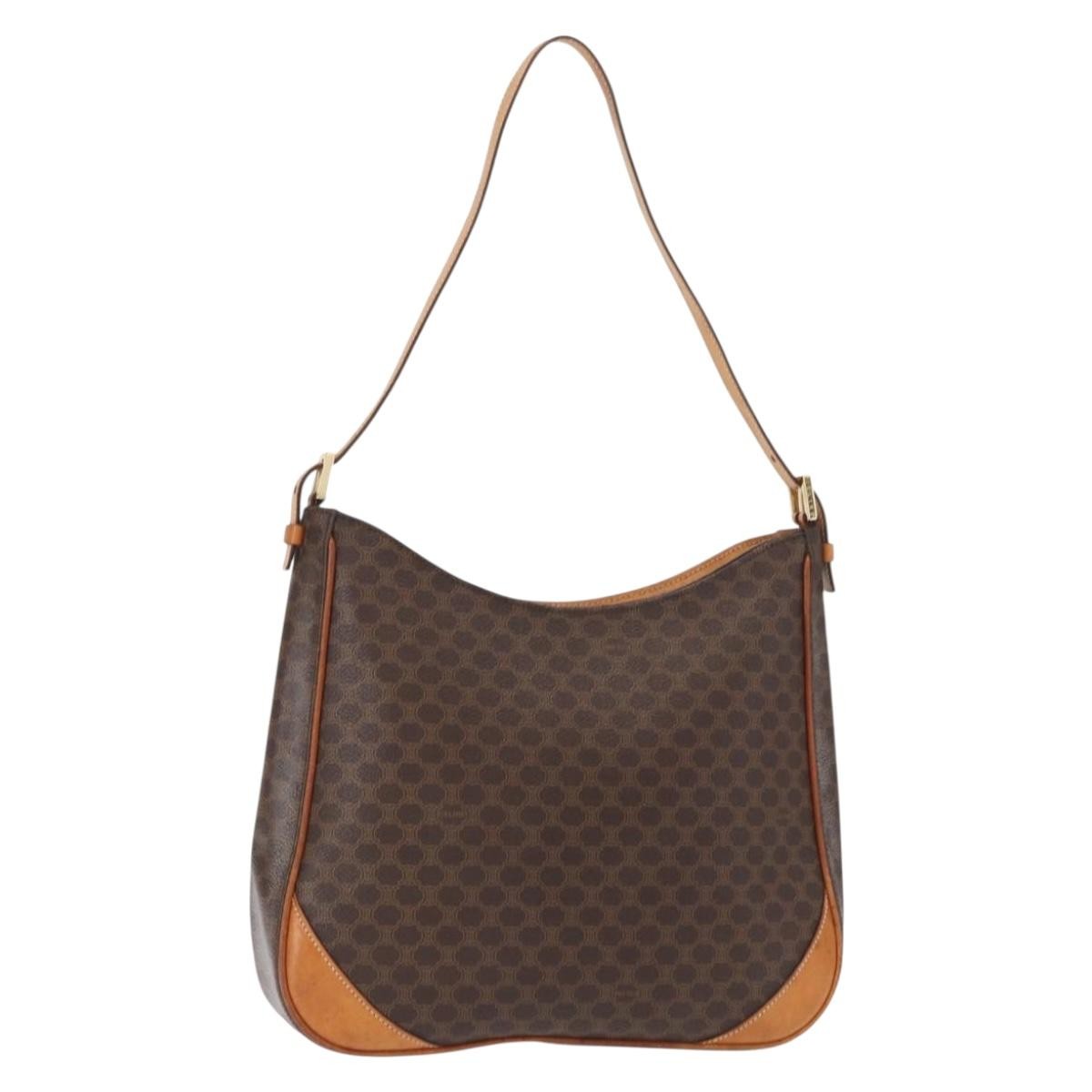 Celine Vintage Macadam Shoulder Bag Brown Canvas Good condition - Front View