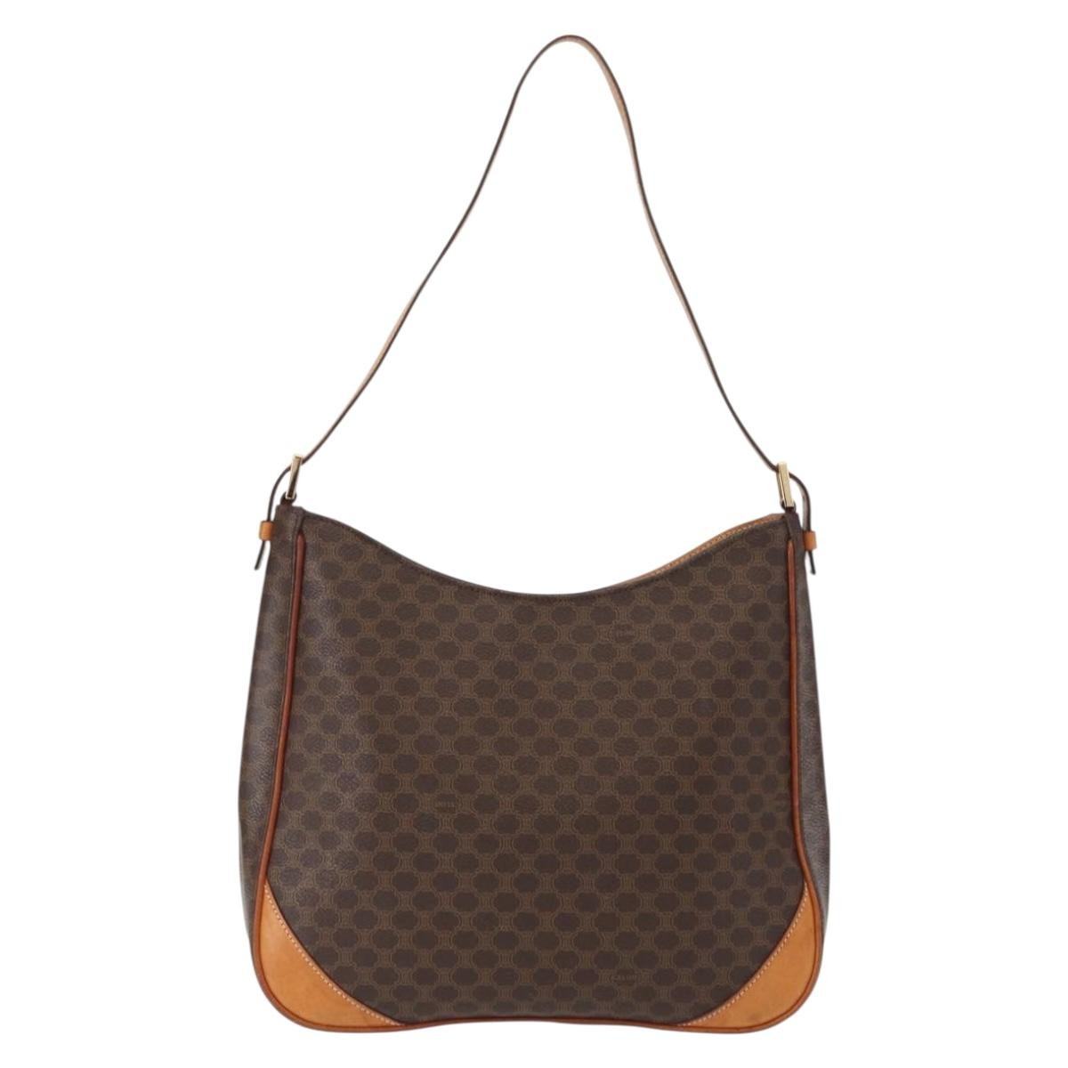 Celine Vintage Macadam Shoulder Bag Brown Canvas Good condition - Back View