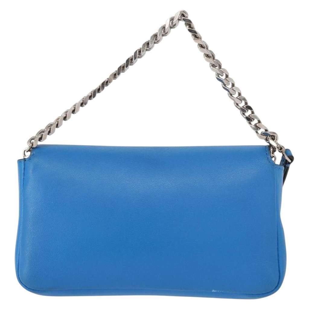 Fendi Monster Baguette Blue Leather Good condition - Back View