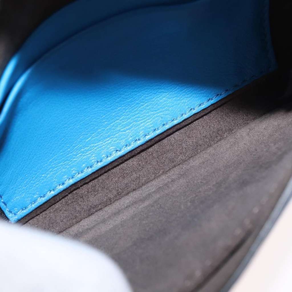 Fendi Monster Baguette Blue Leather Good condition - Box View