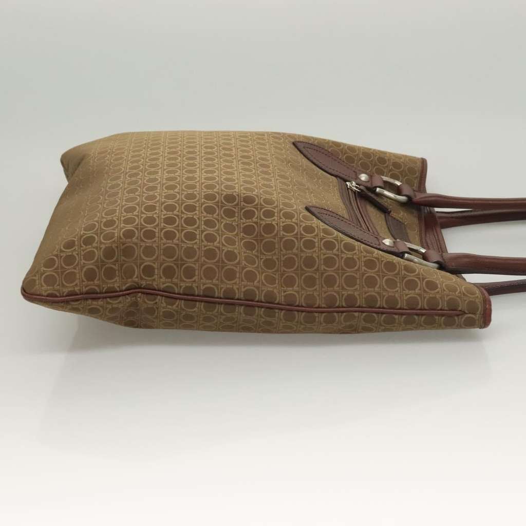 Salvatore Ferragamo Gancini Tote Brown Canvas Good condition - Inside View