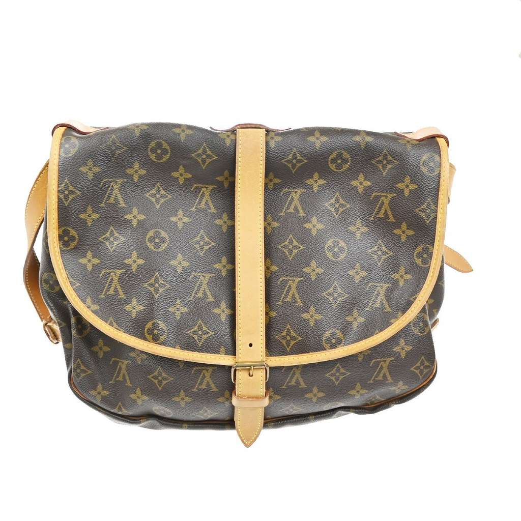 Louis Vuitton Saumur Handbag Brown Canvas Good condition - Back View