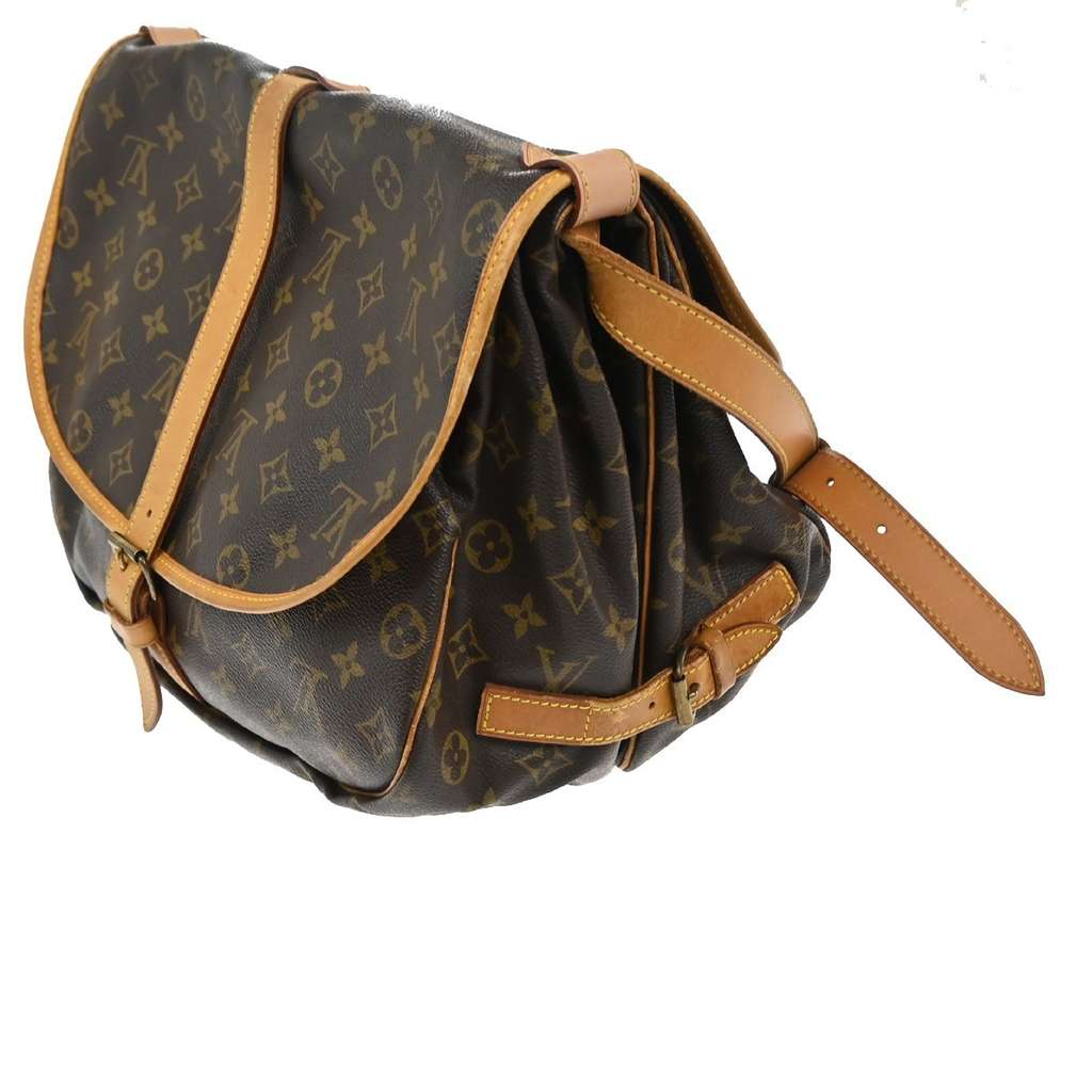 Louis Vuitton Saumur Handbag Brown Canvas Good condition - Model View