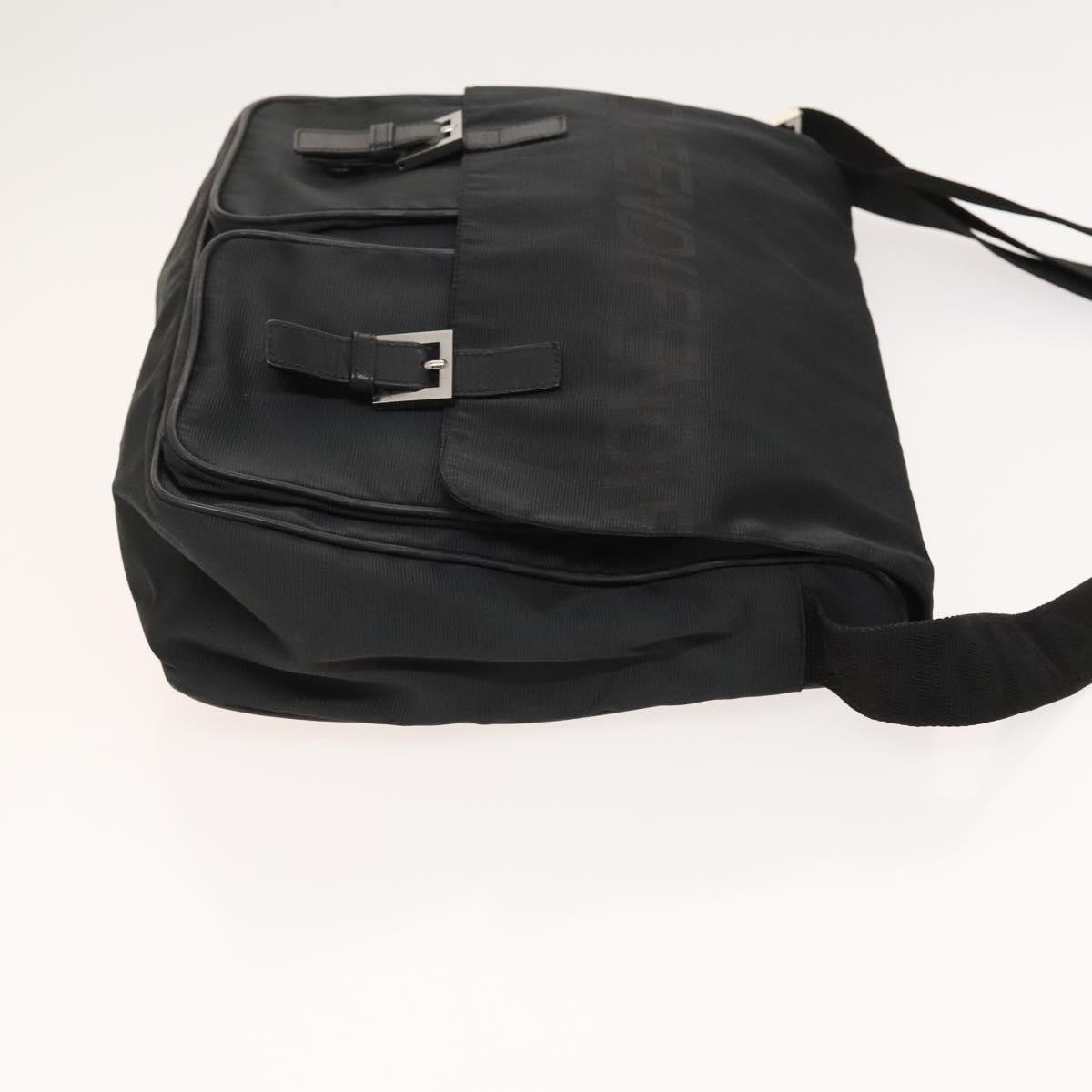 Fendi Vintage Double Buckle Flap Shoulder Bag Black Good condition - Inside View