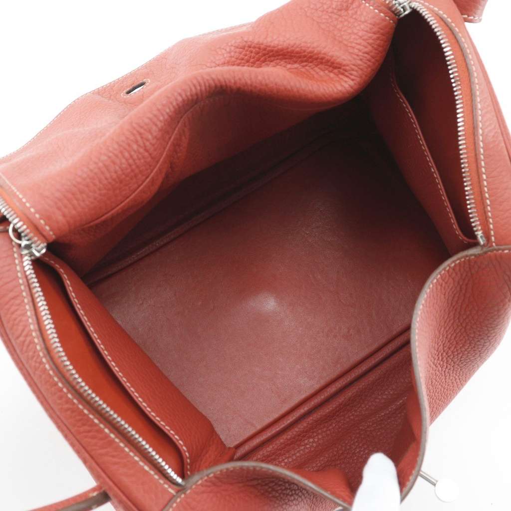 Hermès Lindy Bag Orange Leather Good condition - Model View