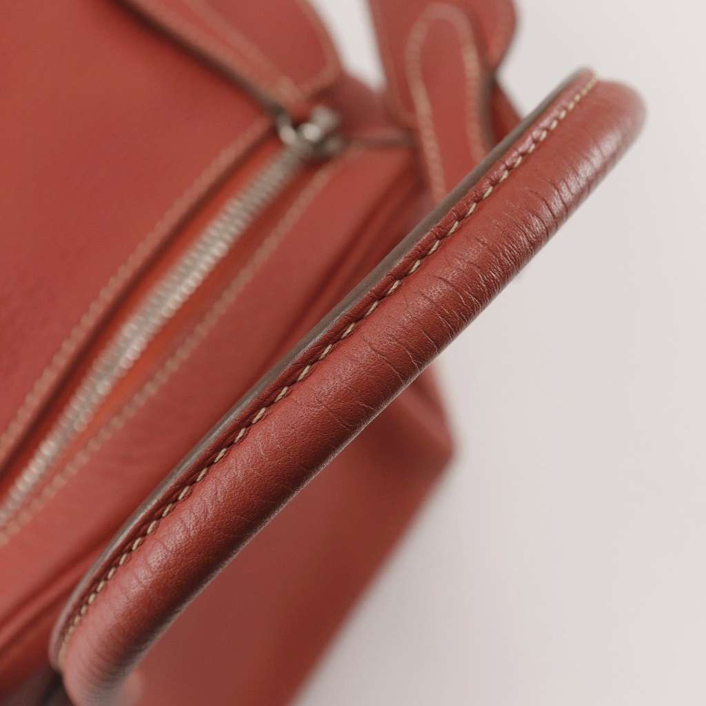 Hermès Lindy Bag Orange Leather Good condition - Box View