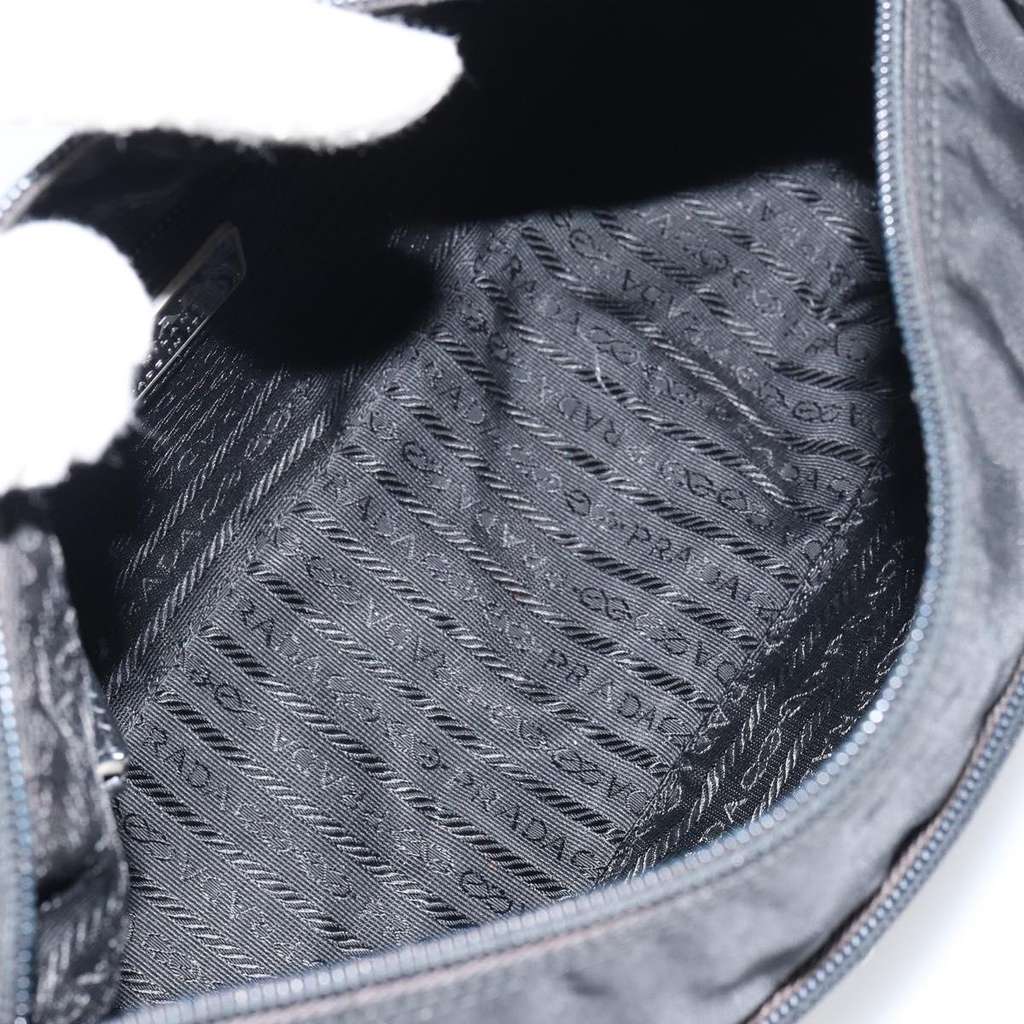 Prada Front Zip Messenger Bag Black Good condition - Box View