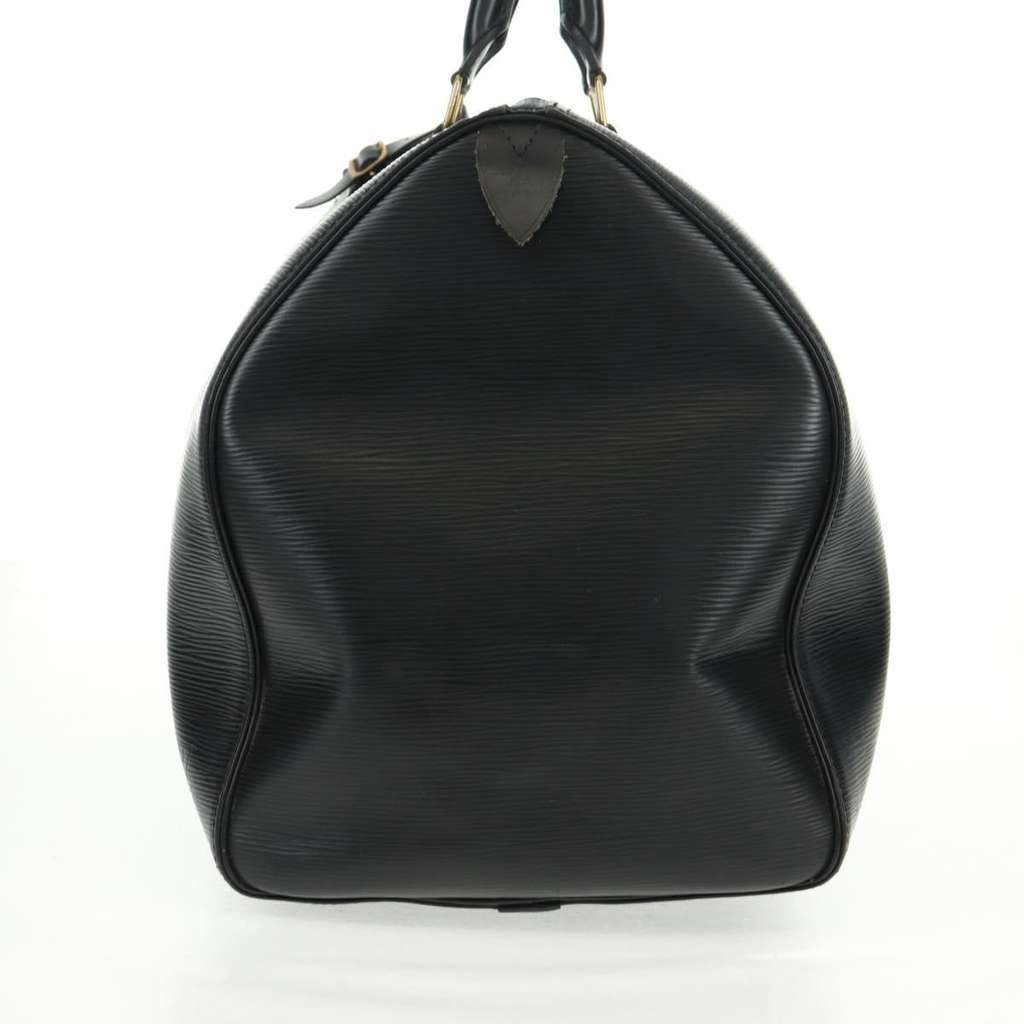 Louis Vuitton Keepall Bag Black Leather Fair condition - Inside View
