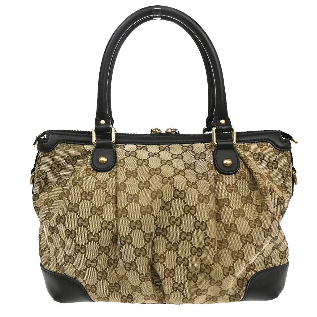 Gucci Sukey Top Handle Tote Brown Canvas Good condition - Back View
