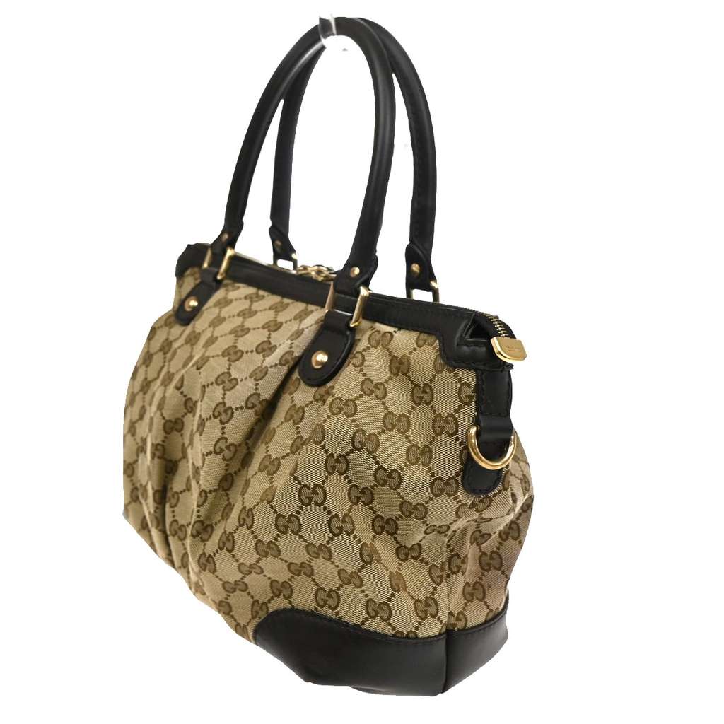 Gucci Sukey Top Handle Tote Brown Canvas Good condition - Model View