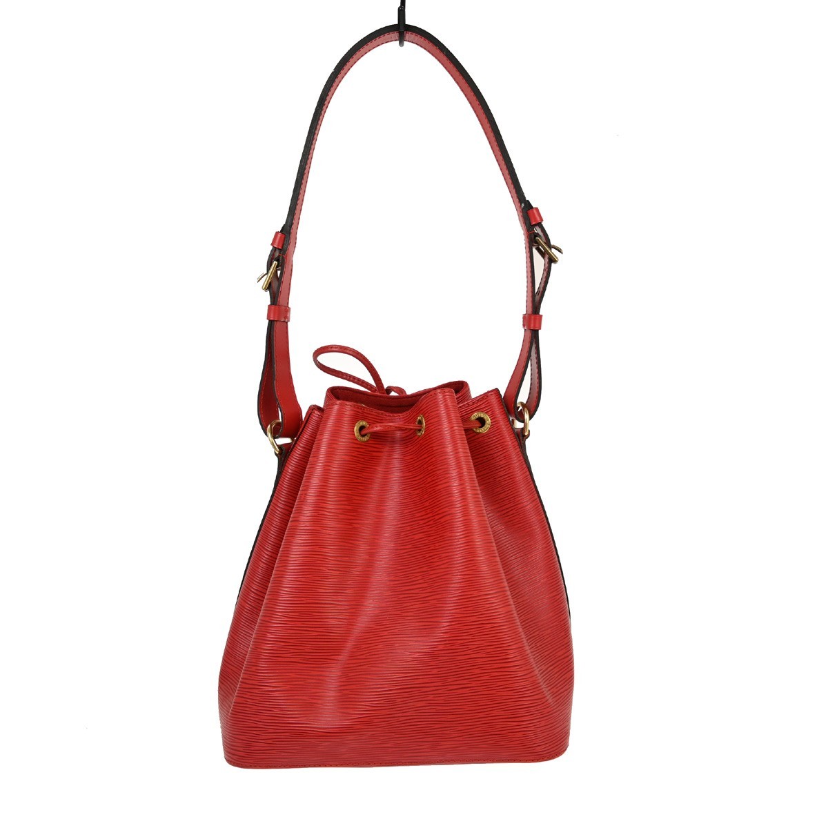 Louis Vuitton Noe Handbag Red Leather Good condition - Back View