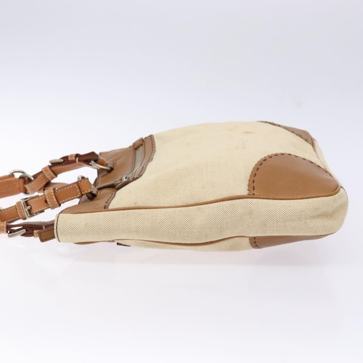 Prada Vintage Convertible Tote Beige Canvas Good condition - Model View