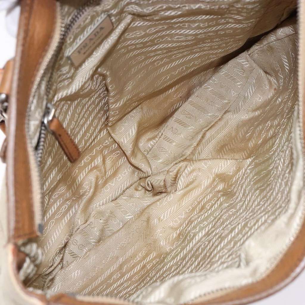 Prada Vintage Convertible Tote Beige Canvas Good condition - Box View