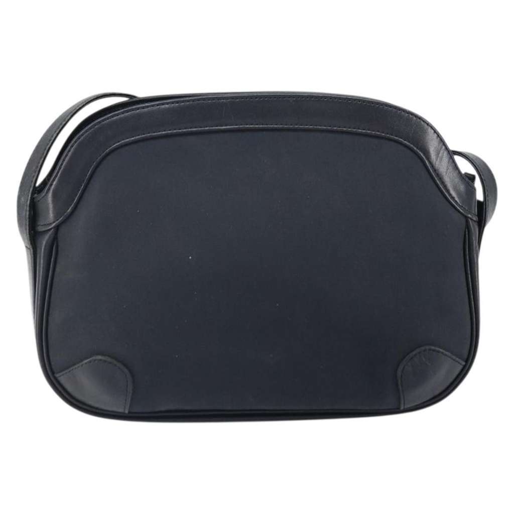 Burberry Vintage Shoulder Bag Navy Leather Good condition - Back View