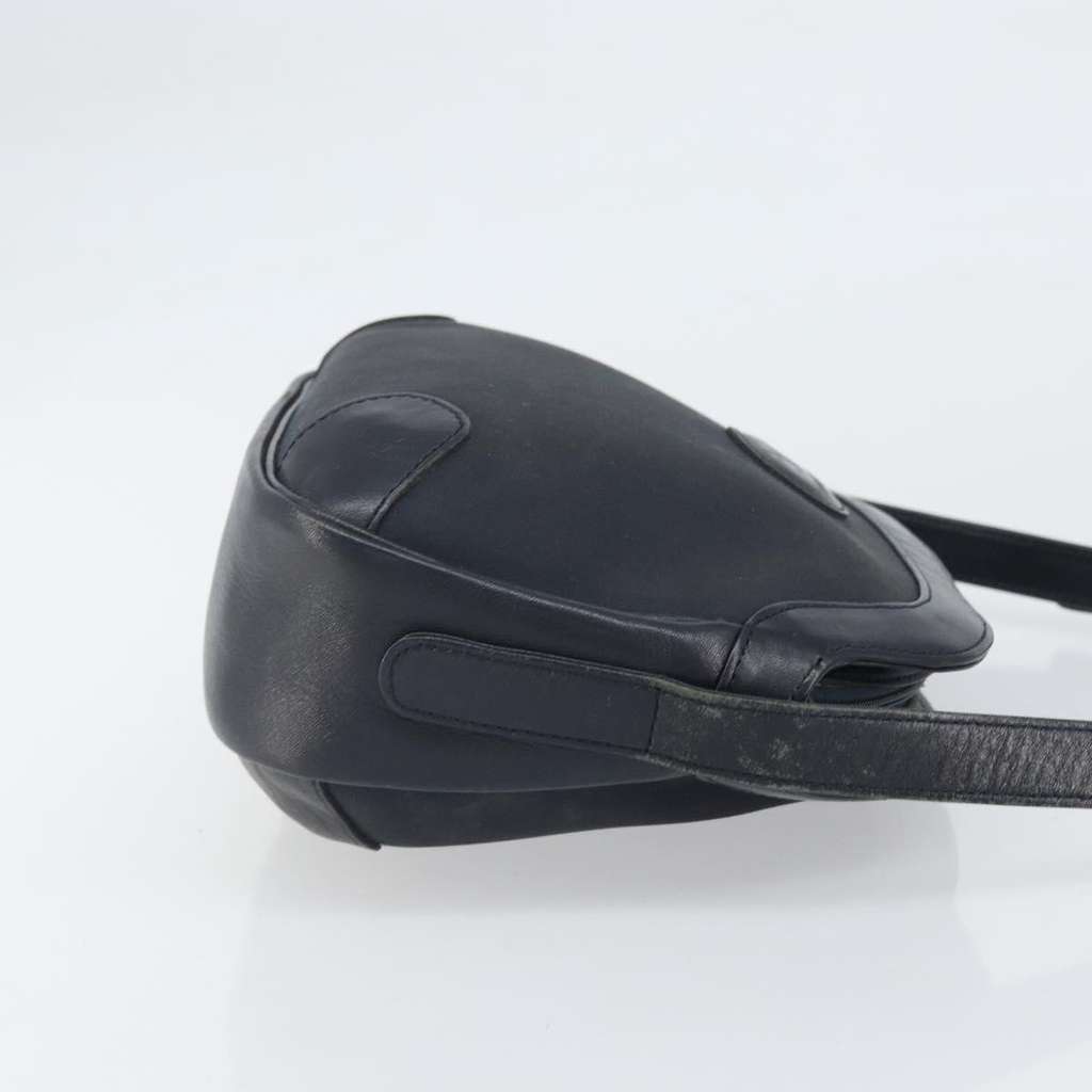 Burberry Vintage Shoulder Bag Navy Leather Good condition - Inside View