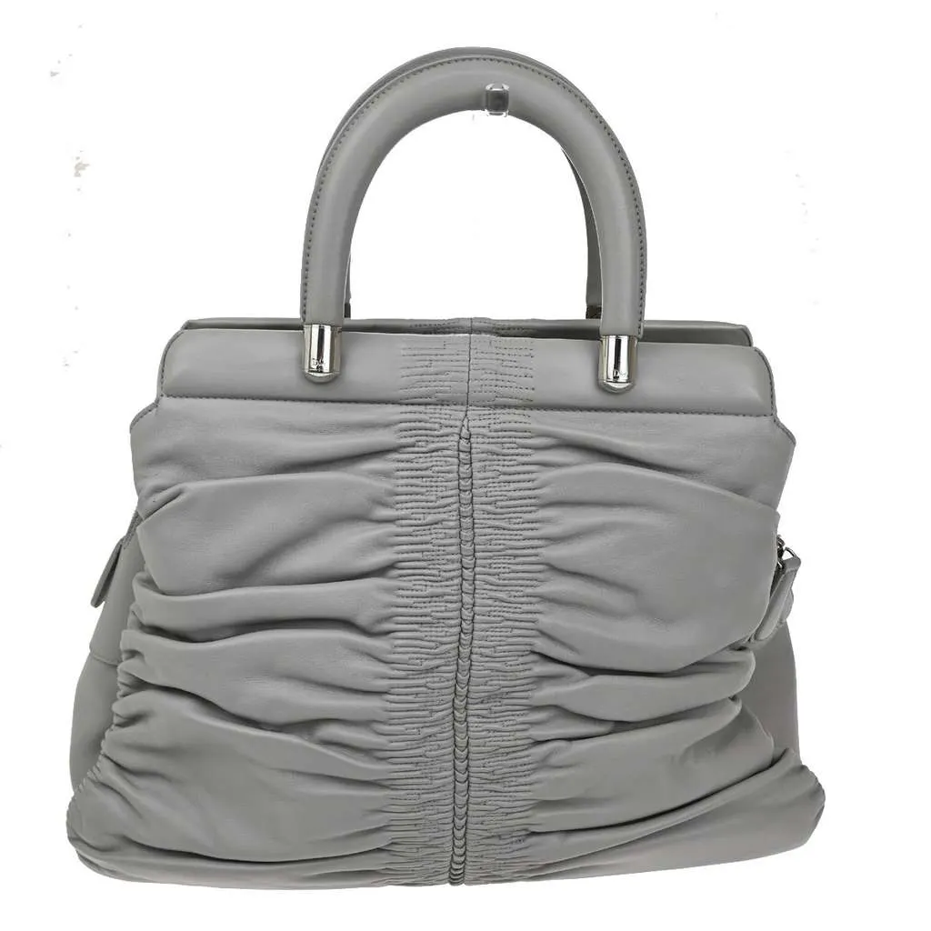 Dior Karenina Tote Grey Leather Good - Back View