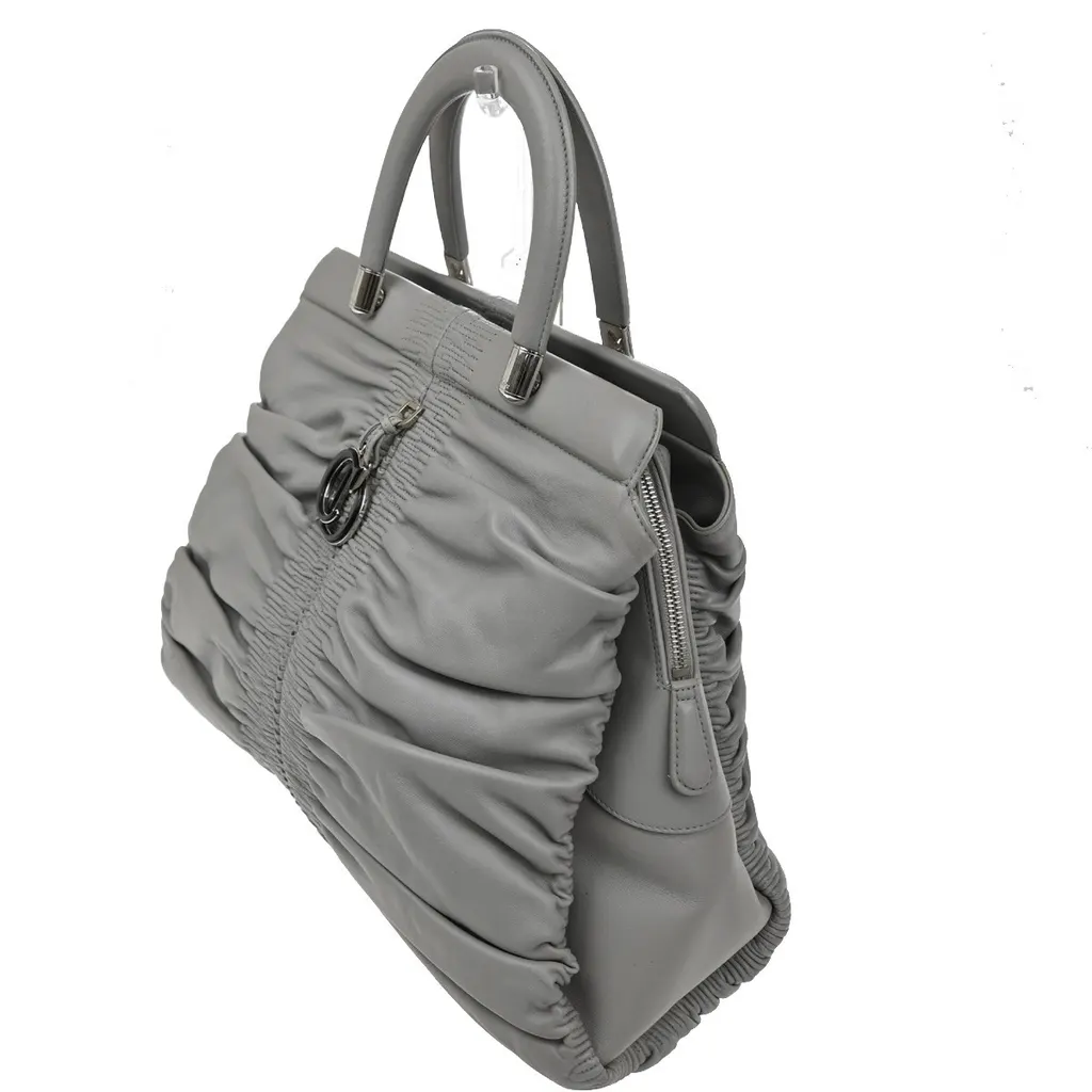 Dior Karenina Tote Grey Leather Good - Inside View