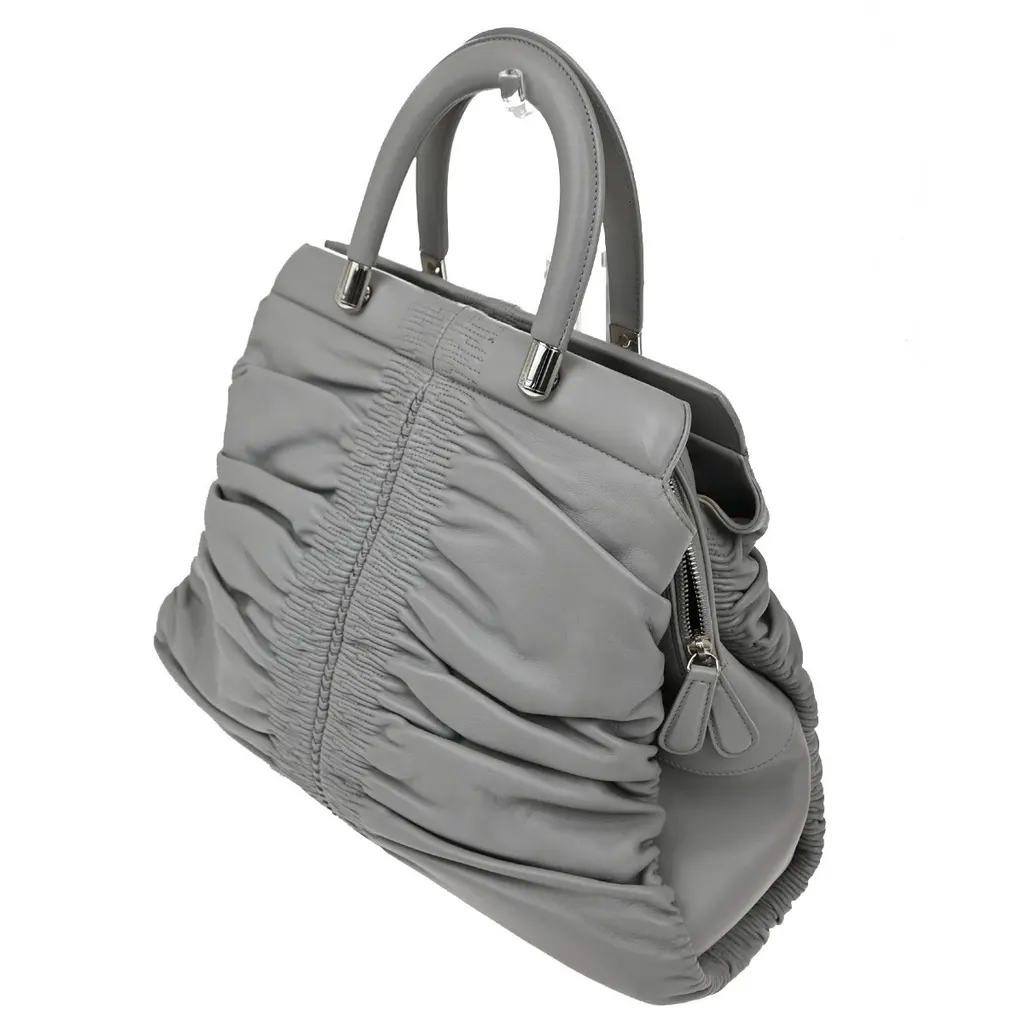 Dior Karenina Tote Grey Leather Good - Model View