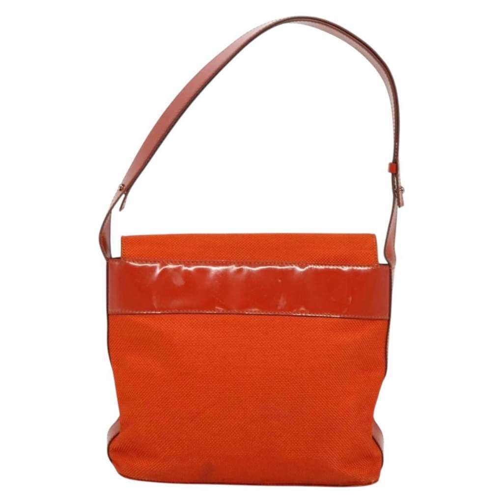 Celine Shoulder Bag Orange Canvas Good condition - Back View
